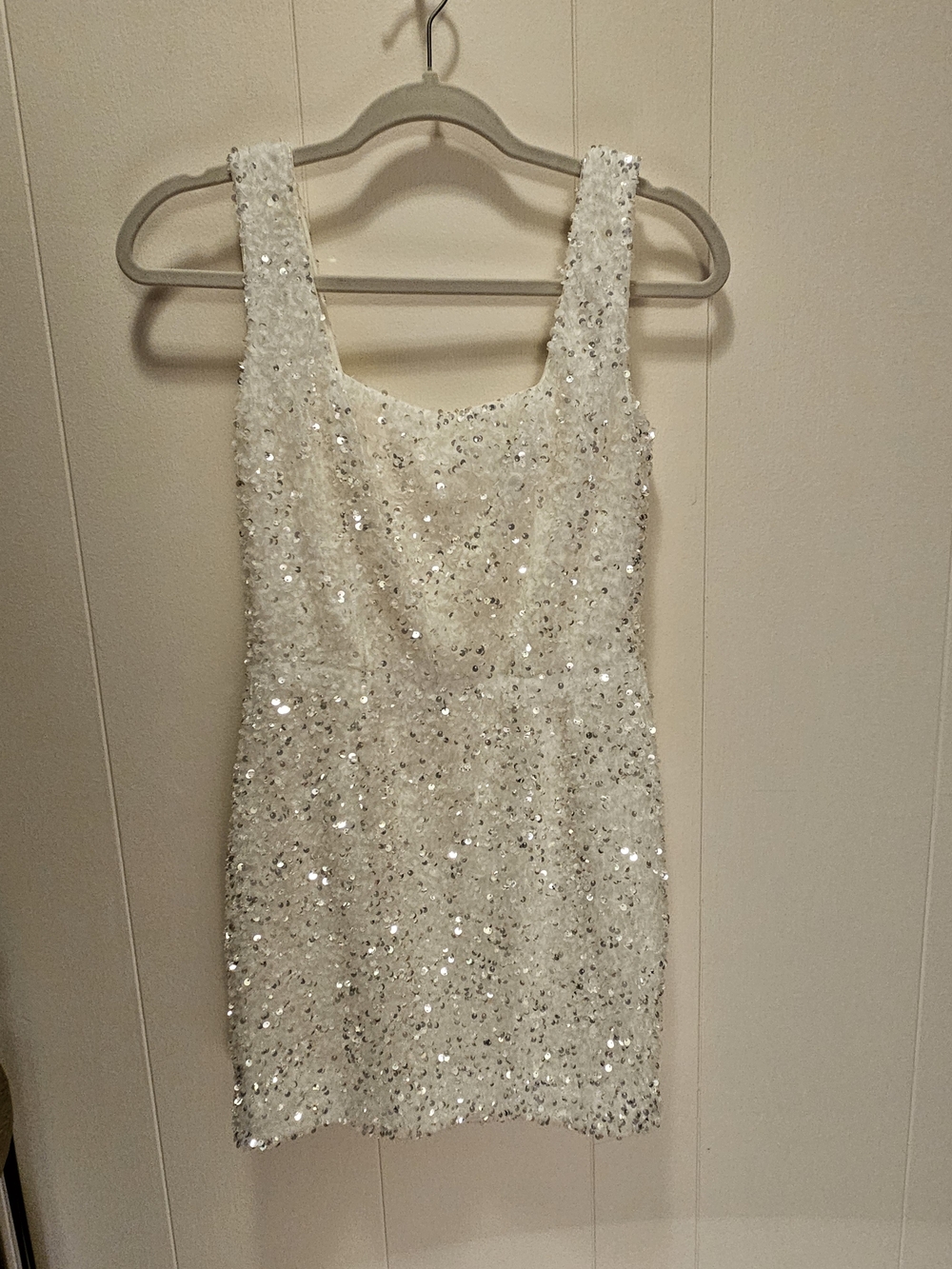 Helsi White Sequin Mini Dress